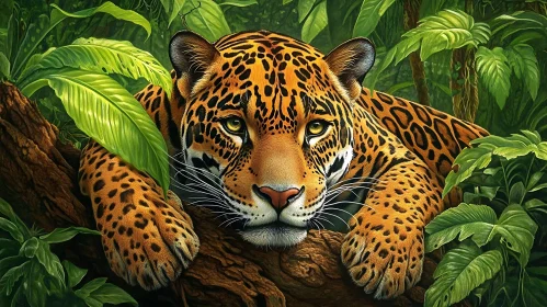 Resting Jaguar Portrait