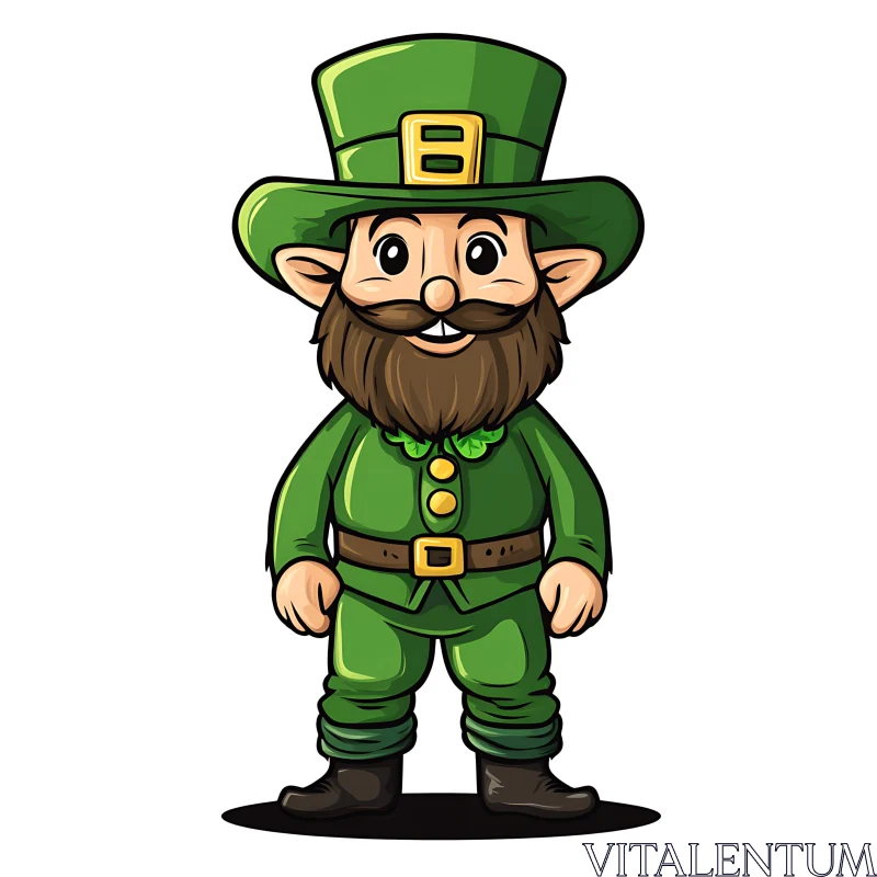 AI ART Whimsical Leprechaun in Green Attire