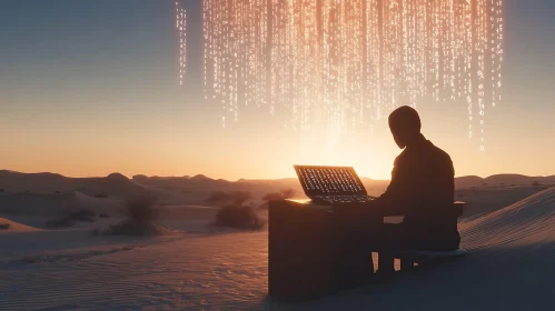 Desert Coder at Sunset