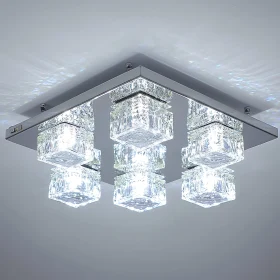 Glass Cube Ceiling Light for Contemporary Interiors