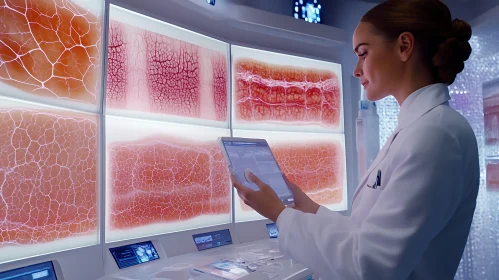 Scientist Analyzing Tissue Samples