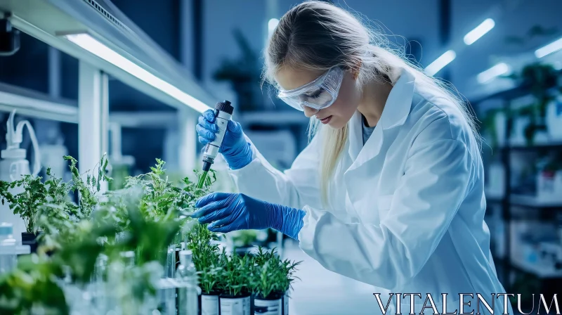 AI ART Plant Research in Modern Lab