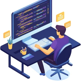 Isometric Programmer Coding