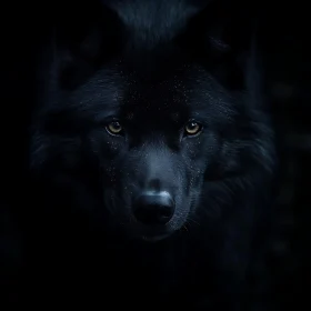 Mysterious Wolf in the Shadows