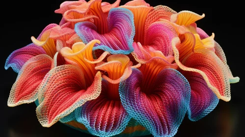 Colorful Paper Flowers: Ethereal Biomorphism and Translucent Resin Waves