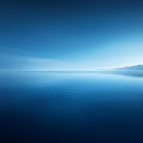 Peaceful Waters: A Blue Serenity Landscape