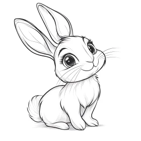 Cute Bunny Drawing for Children's Illustration