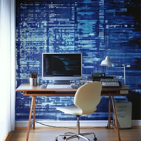 Modern Office Setup with Computer Display