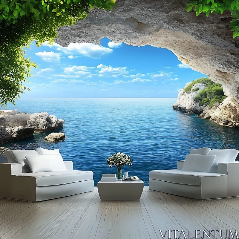 Coastal Relaxation Interior AI Image