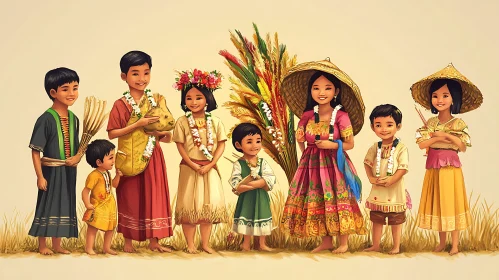 Kids in Traditional Dress: A Cultural Celebration