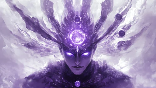 Mystic Figure with Glowing Eyes