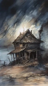 Haunted House in Ominous Setting