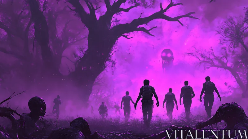 Purple Zombie Fog AI Image