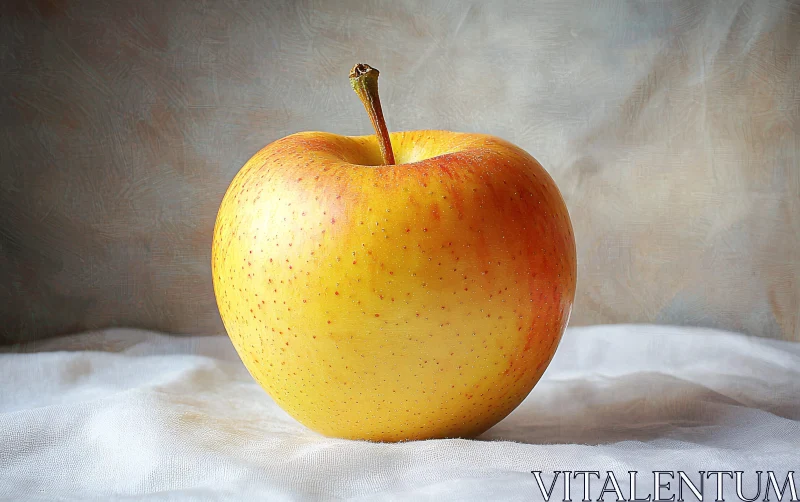 Still Life of a Golden Apple AI Image