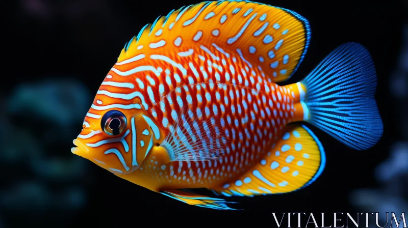 Bold Patterns and Intricate Detailing of an Exotic Fish AI Image