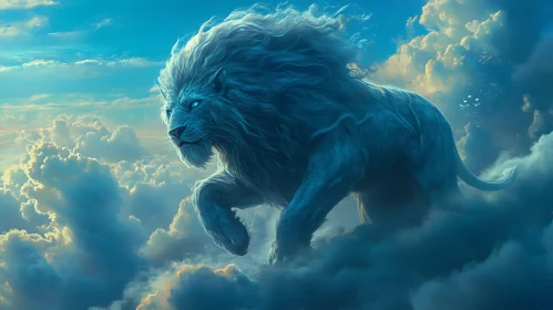 Blue Lion in the Sky