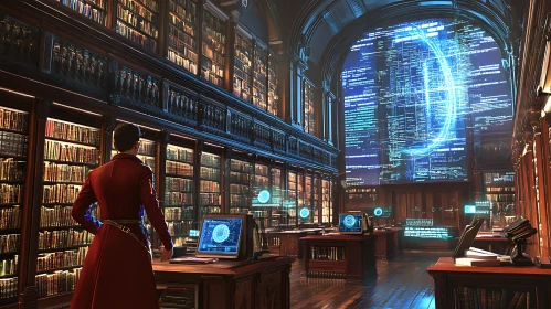 Advanced Tech in Classic Library Setting