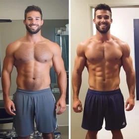 Man's Physical Transformation: Before and After