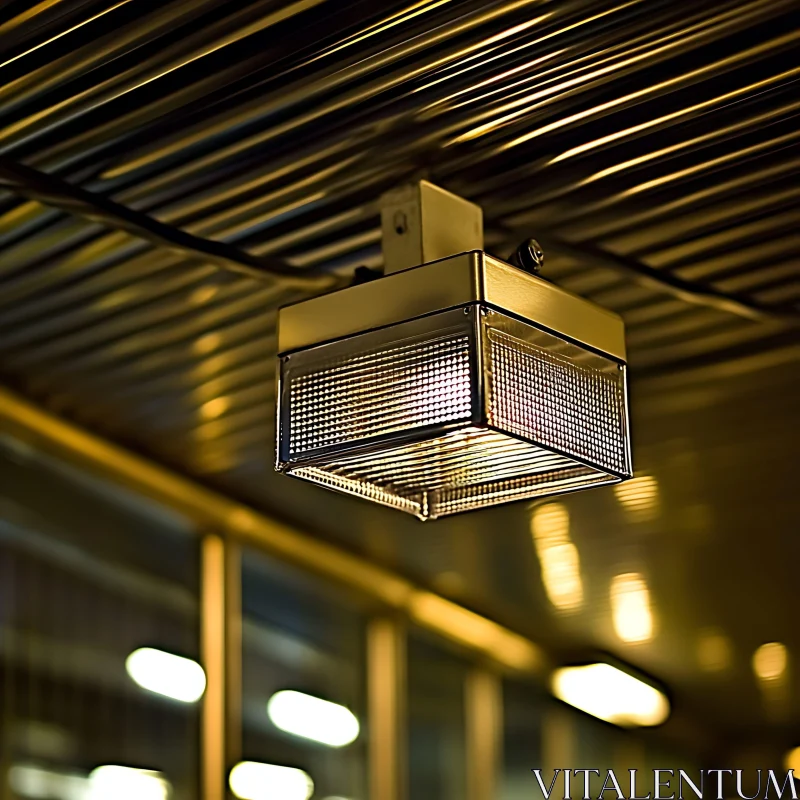 AI ART Ceiling Lamp with Metal Frame