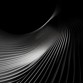Monochrome Curved Lines Art