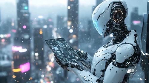 Robot in Urban Setting with Tablet