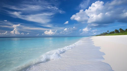 White Sand Beach and Blue Sky