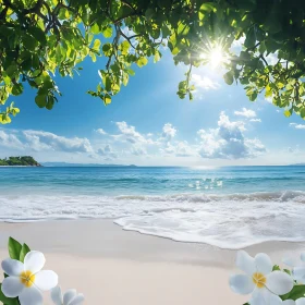 Seascape with Flowers and Sunlight