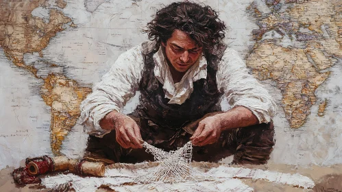 Timeless Craftsmanship: Man and World Map