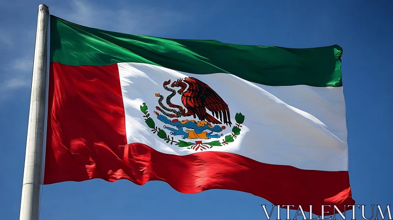 AI ART Mexican Flag in the Sky