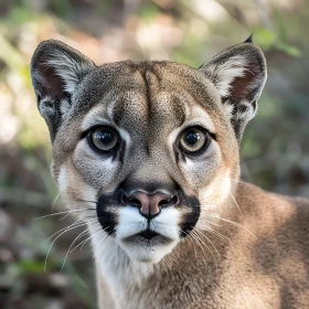 Close-Up of a Wild Cougar