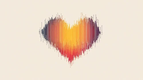 Colorful Abstract Heart Lines Design