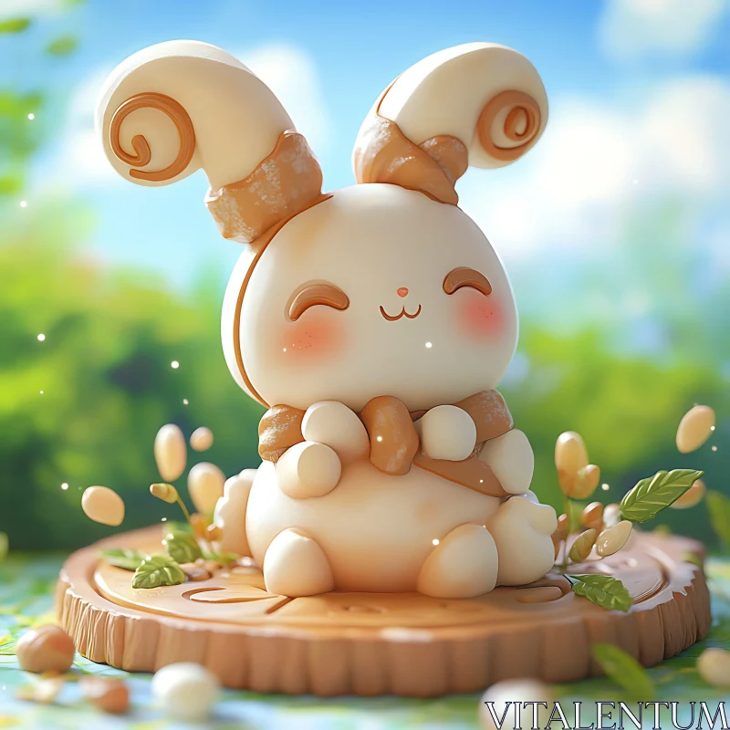 Whimsical Bunny Art AI Image