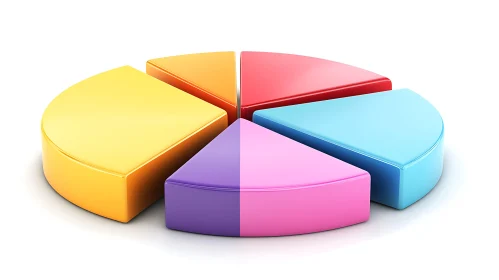 Vibrant Data Visualization Pie Chart