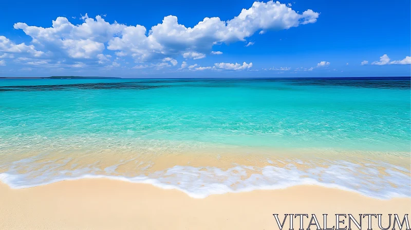 AI ART Seascape of Turquoise Waters and White Sand