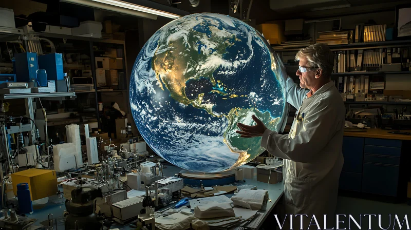 Earth Globe Research AI Image