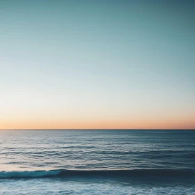 Calm Sea and Sky at Dusk