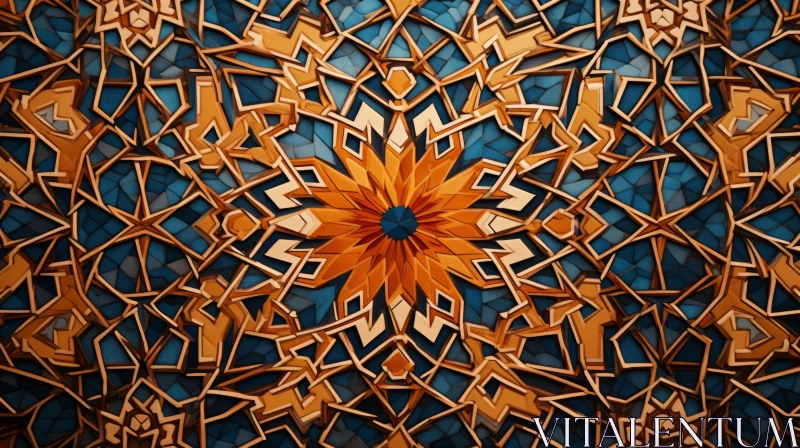 Enchanting Islamic Art: A Symphony of Symmetry and Pattern AI Image