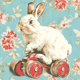 Floral Bunny Toy Car Design