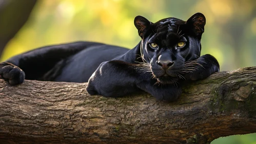 Resting Black Panther Portrait