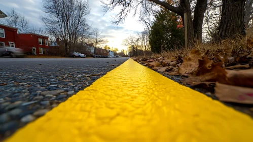 Road with Yellow Line