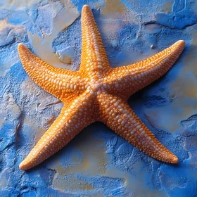 Starfish close-up on textured background