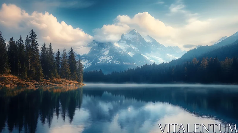 AI ART Still Waters Reflecting Mountain Peaks