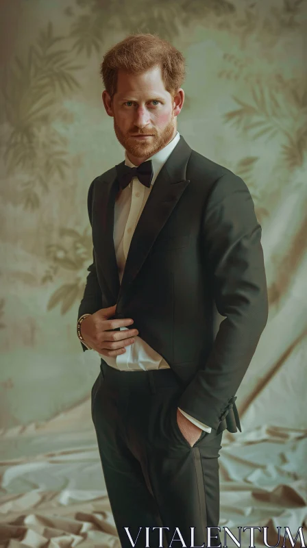 AI ART Prince Harry in Formal Attire Portrait