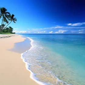 Seascape with Palm Trees and Turquoise Water