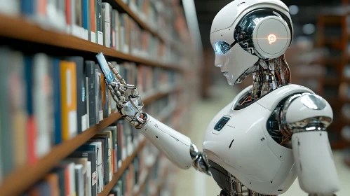 Robotic Librarian Scans Books