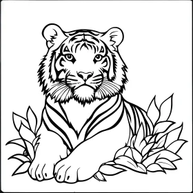 Monochrome Tiger Graphic Art
