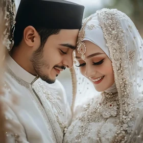 Serene Wedding Bliss: A Couple's Portrait