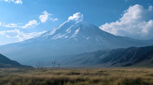 Majestic Mountain Landscape with Snow