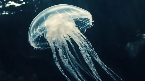 Floating Jellyfish in Dark Waters