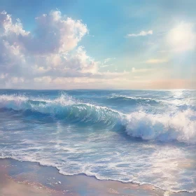 Calm Seascape with Gentle Waves